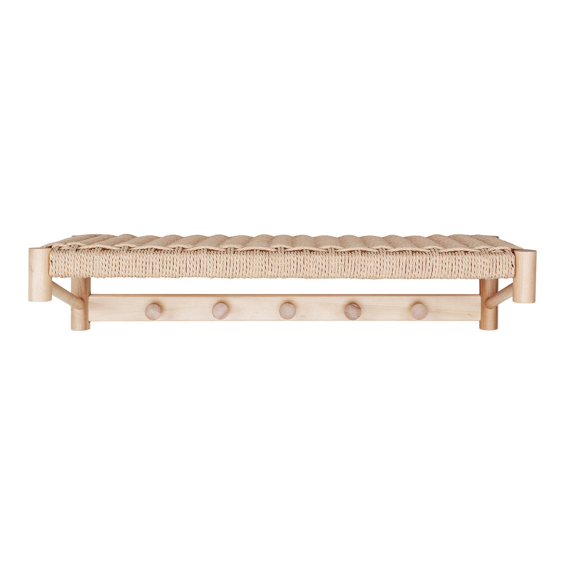 Abano Hat Shelf - Hat Shelf, poplar wood/natural wicker, natural 78x31 cm