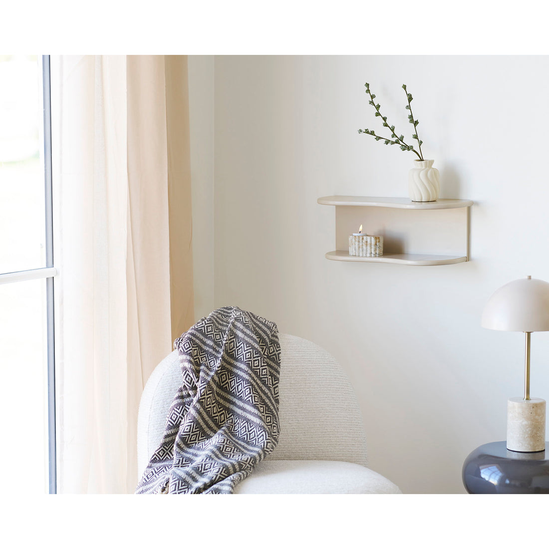 Botta Wall Shelf - Wall shelf, beige 44x17,5x18 cm
