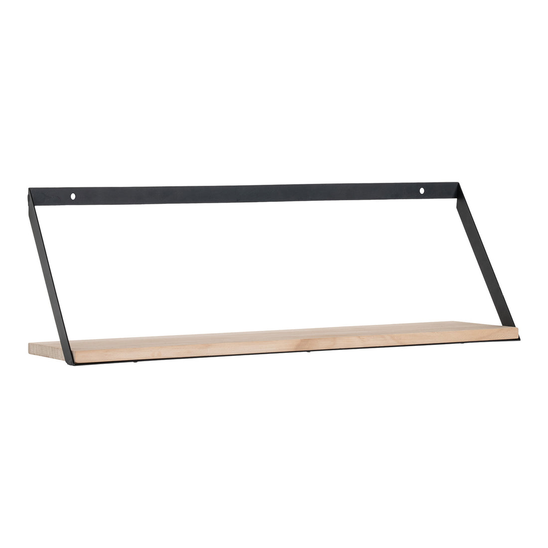 Basel Shelf - Wall Shelf, steel, pinewood 55x14x18 cm