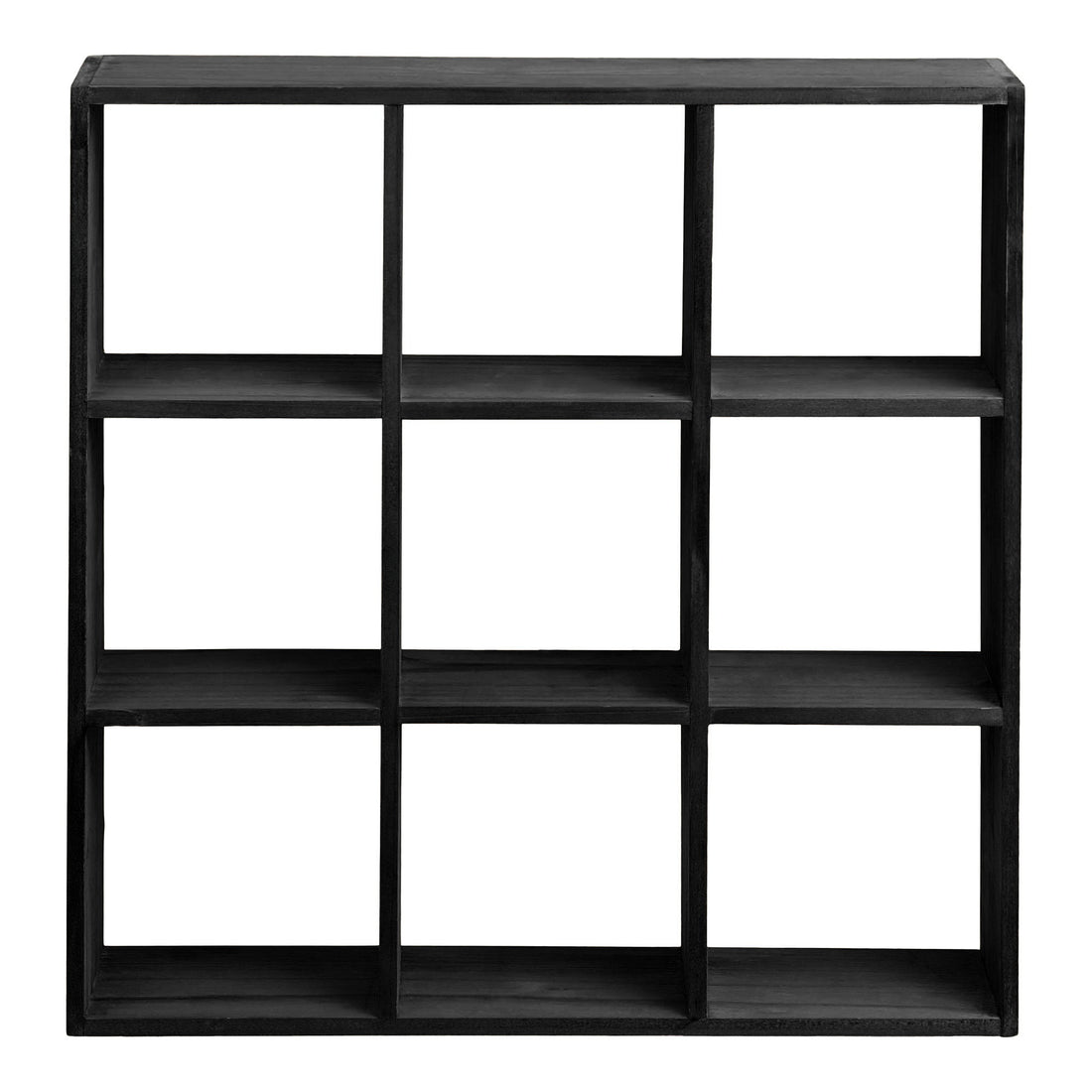 Moss Wall Shelf - Wall shelf, pine wood, black 46x10x46 cm