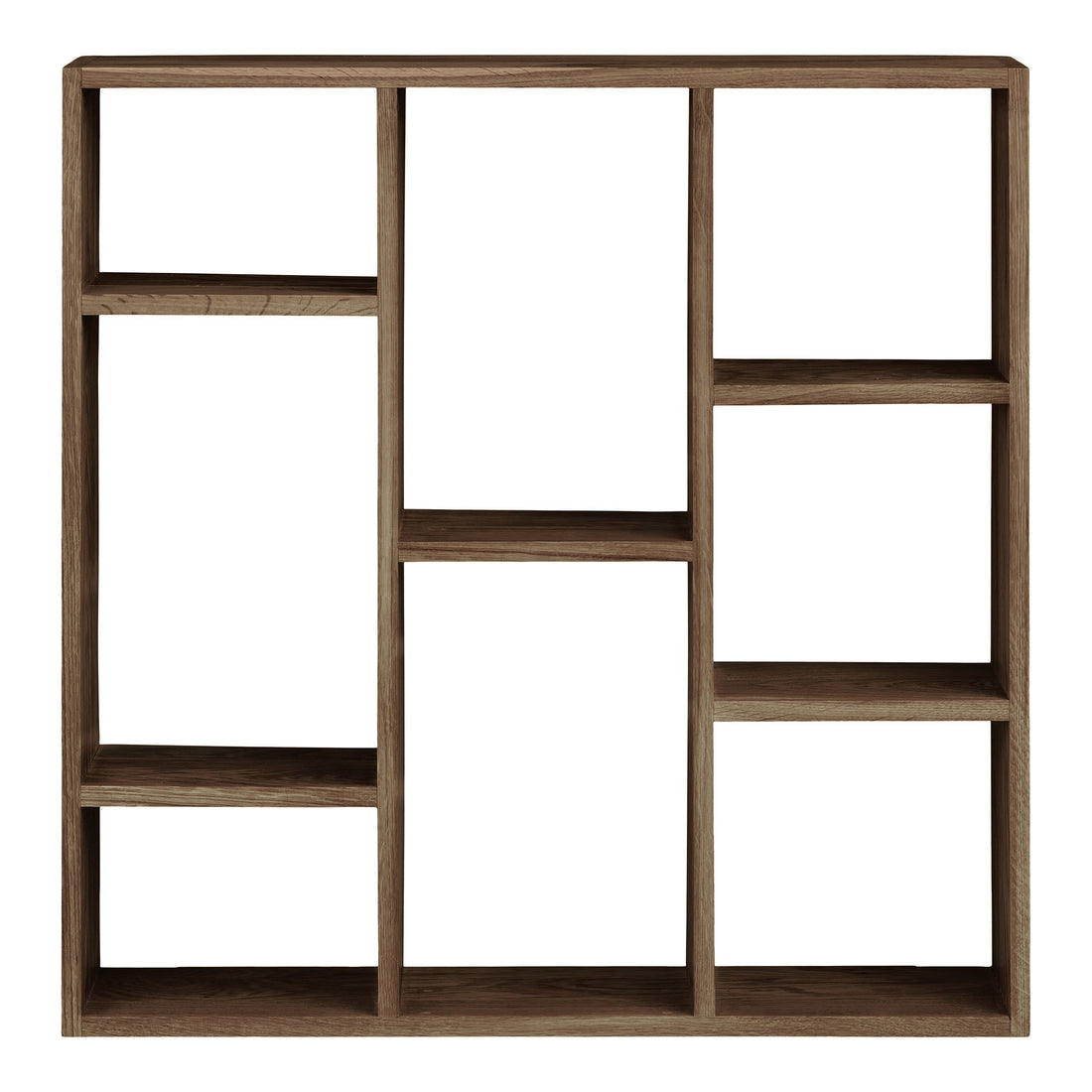 Townsville Wall Shelf - Wall shelf, oak, dark brown 70x15x70 cm
