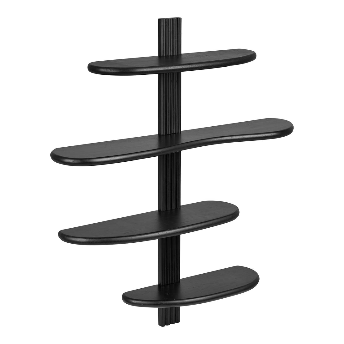 Aliano Wall Shelf - Wall shelf, oak, black 80x17,5x88 cm