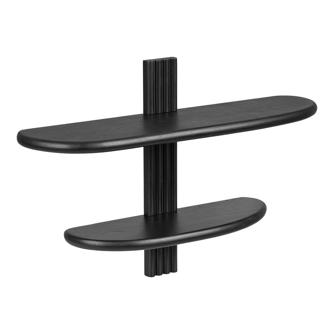 Aliano Wall Shelf - Wall shelf, oak, black 65x17,5x42,5 cm