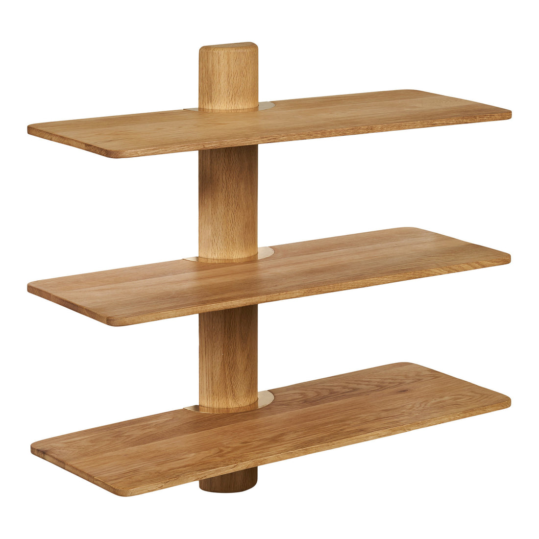 Calcata Wall Shelf - Wall shelf, 3 shelves, oak 55x22x55,5 cm