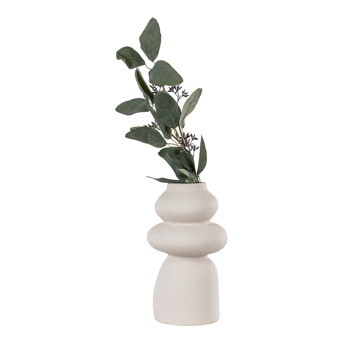 Vase - Vase, ceramic, beige ø14,5x26,5 cm
