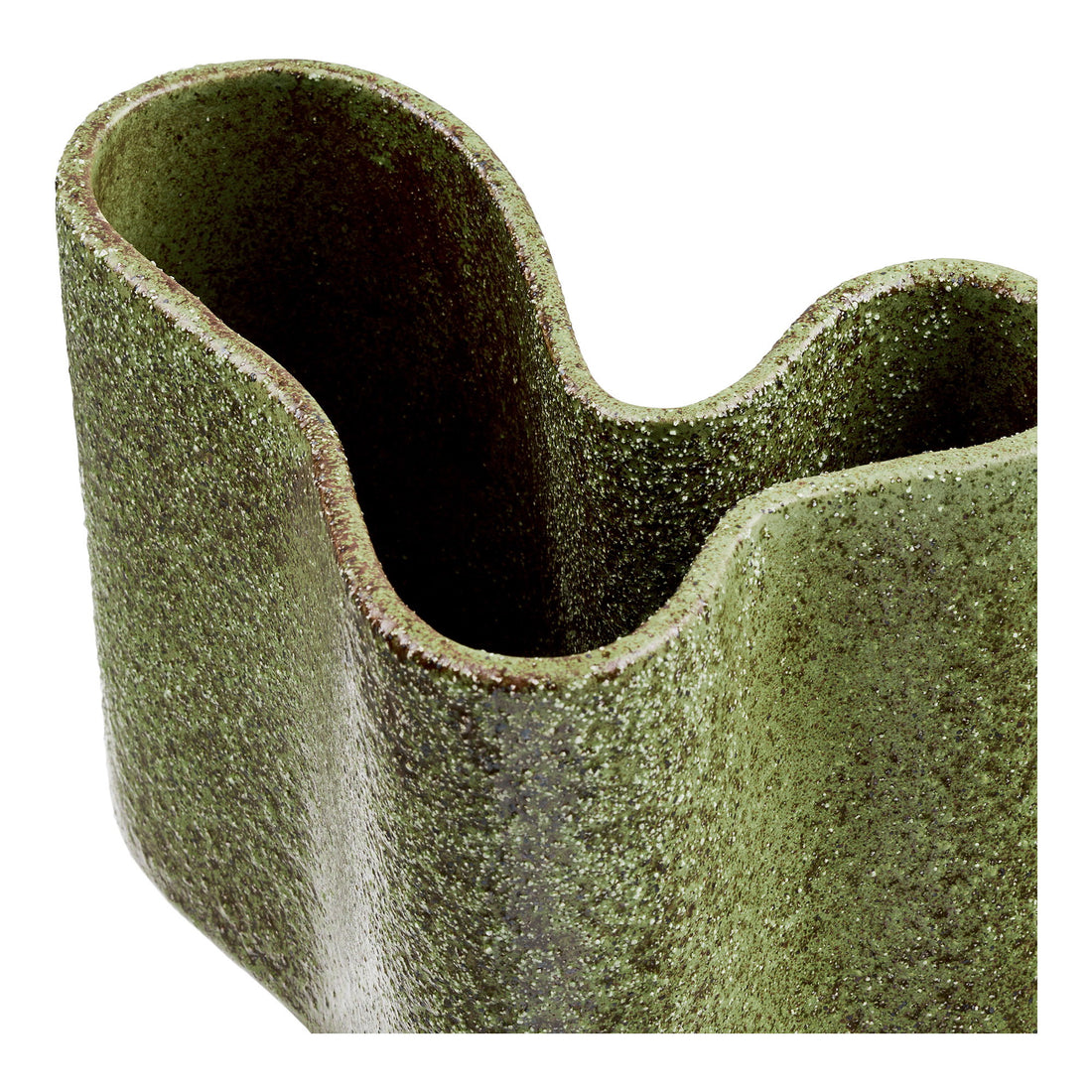 Vase - Vase, ceramic, forest night green, 14,5x19x14,5 cm