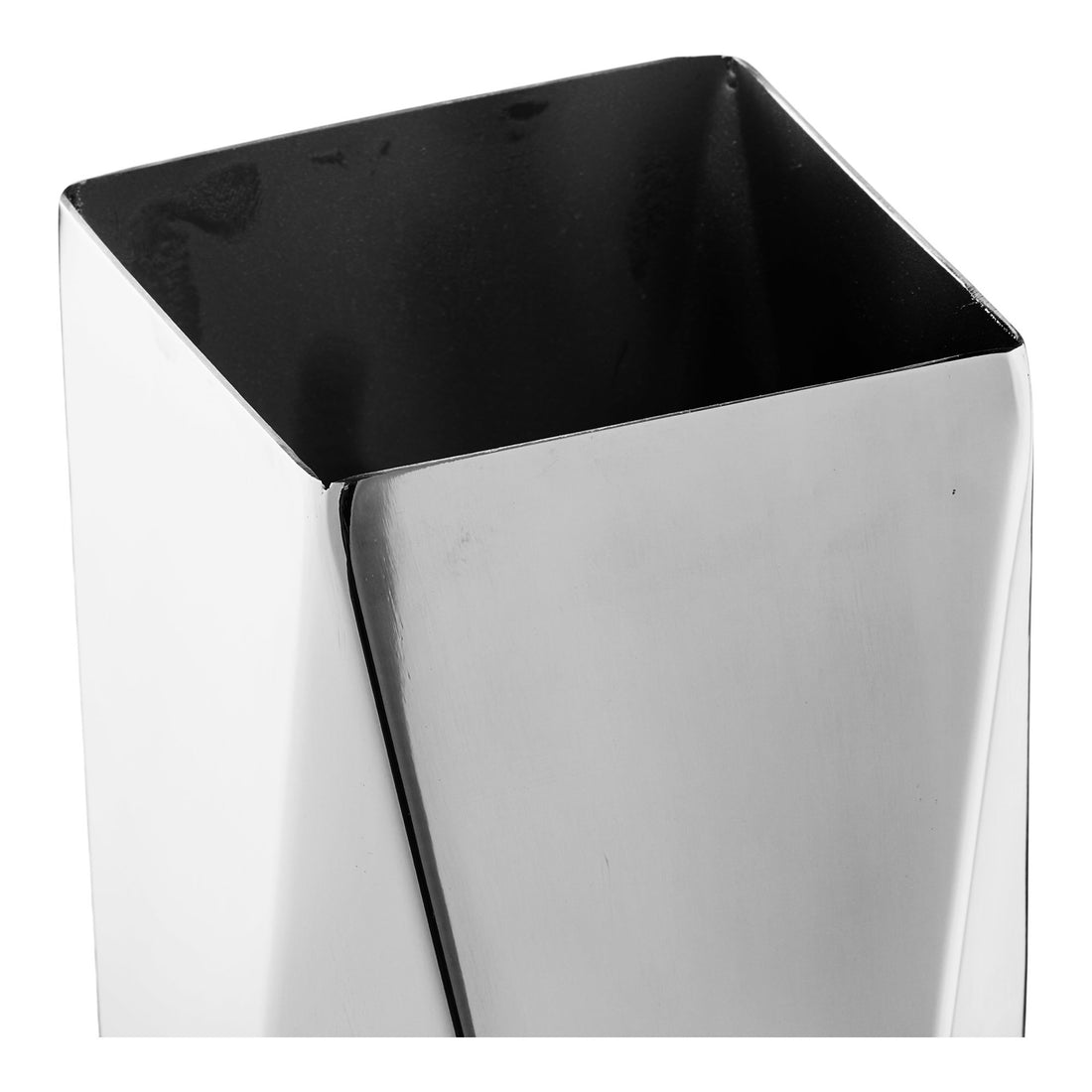Vase - Vase, staintless steel, silver, 8x8x23 cm