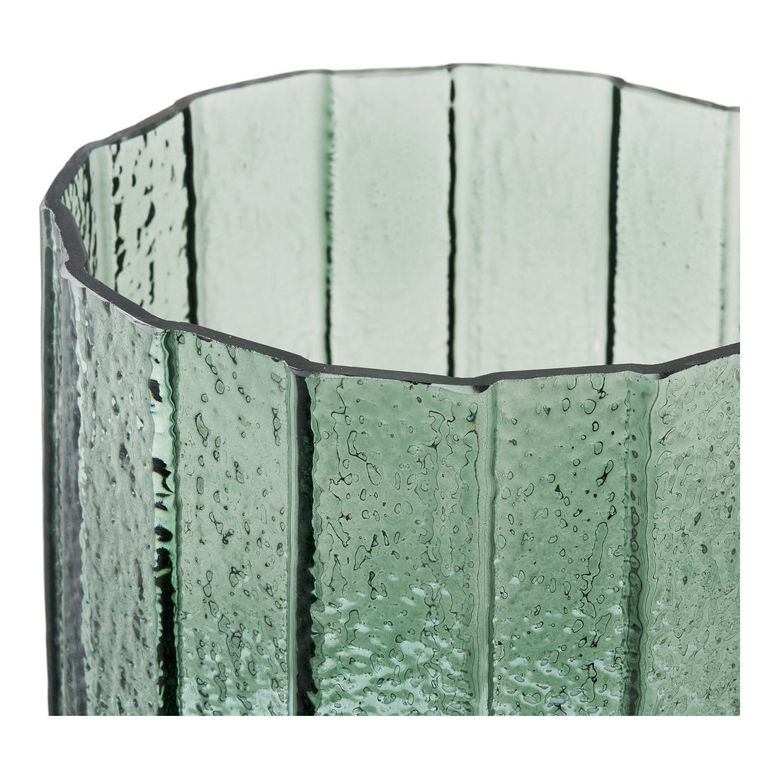 Flowerpot - Flowerpot, glass, posy green, ø15x15 cm