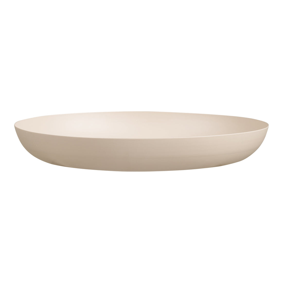 Tray - Tray, metal, beige ø30x4 cm