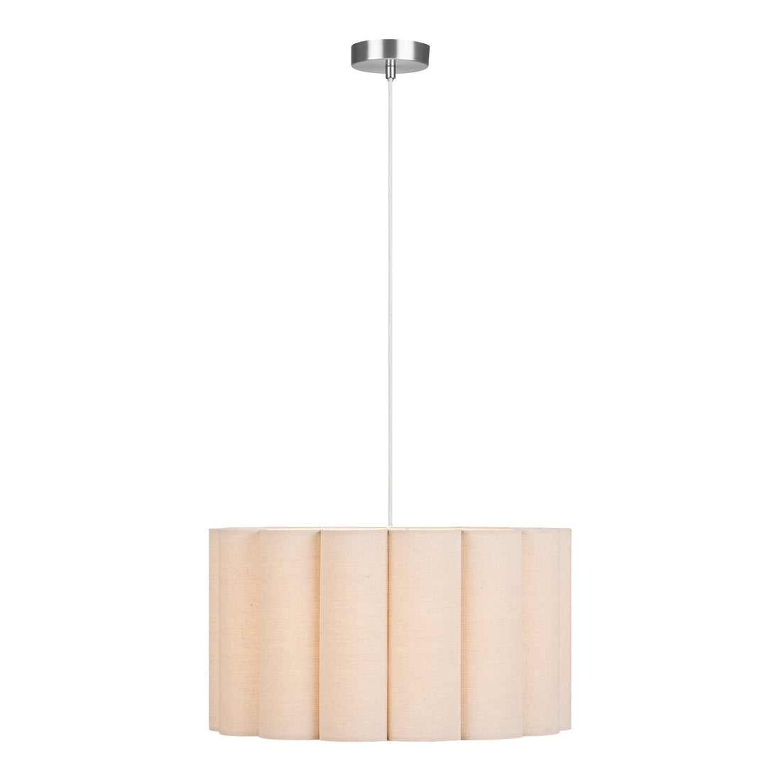 Watton Pendant - Pendant, steel/linen, grey/beige