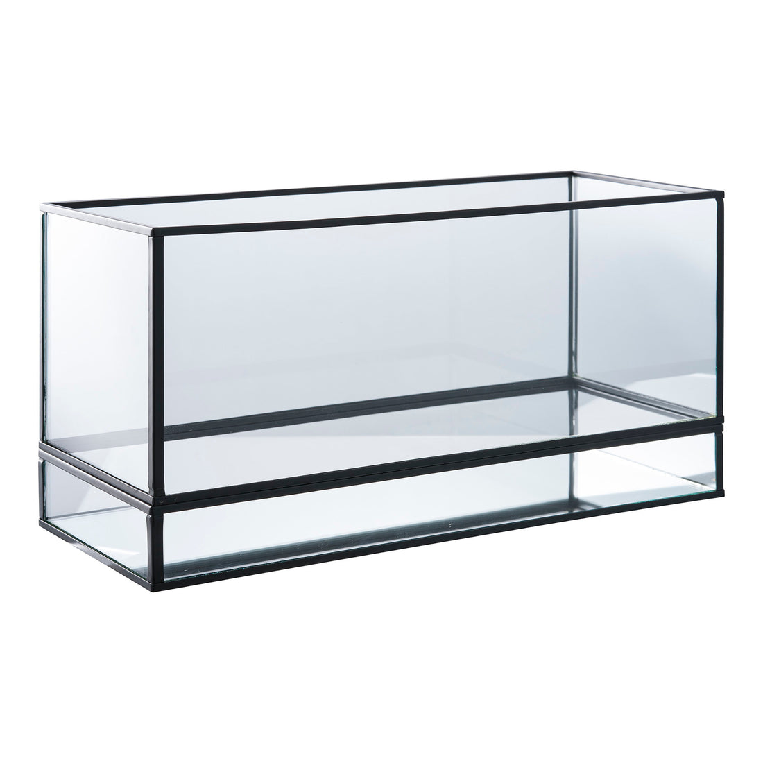 Hurricane Candle Holder - Hurricane Candle Holder, metal/glass, black 30x12x15 cm