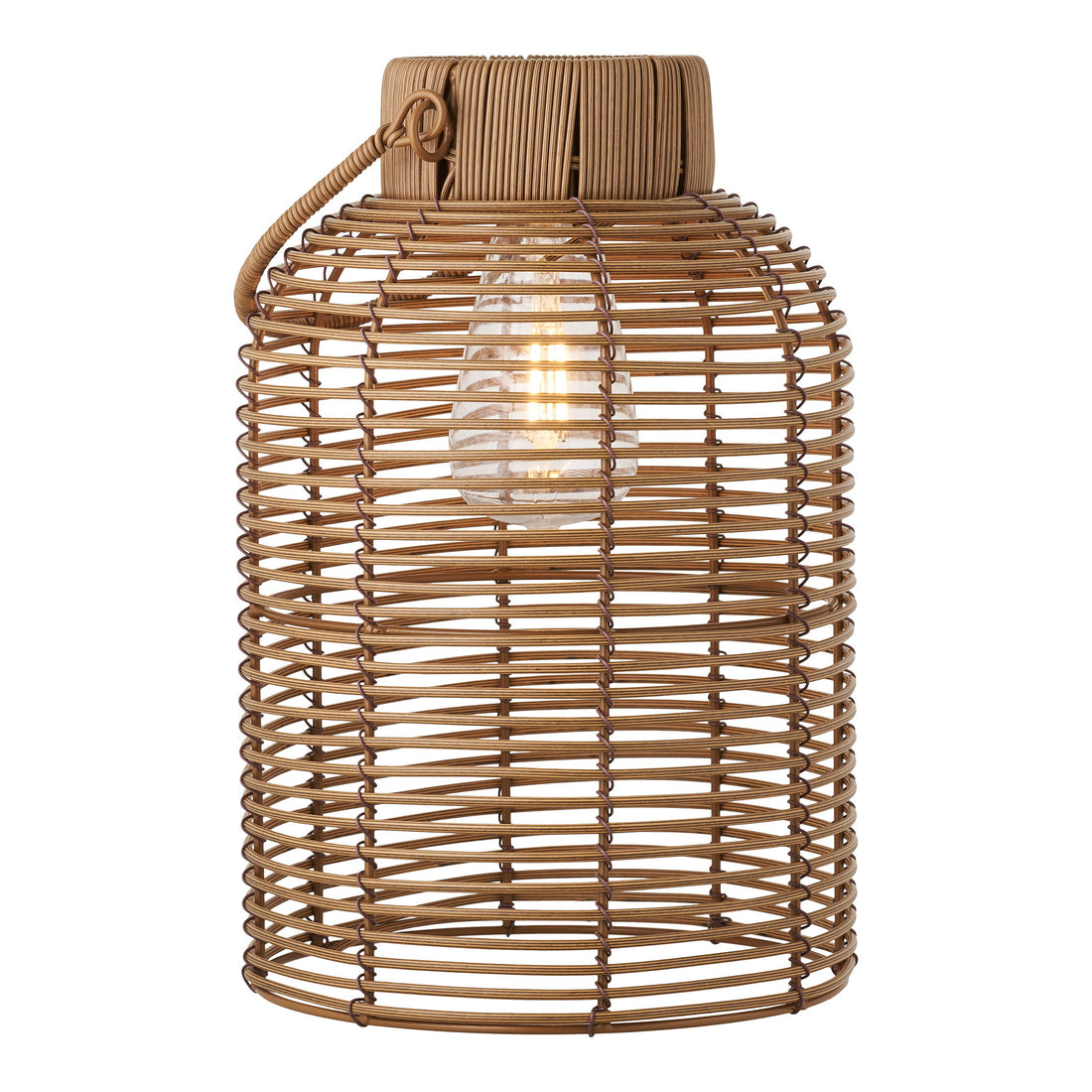 Brentford Lamp - Lamp, rechargeable with integrated solar panel, brown