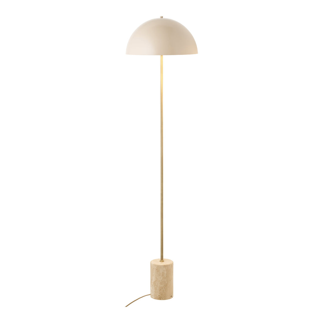 Sheffield Floor Lamp - Floor lamp, marble/metal, beige