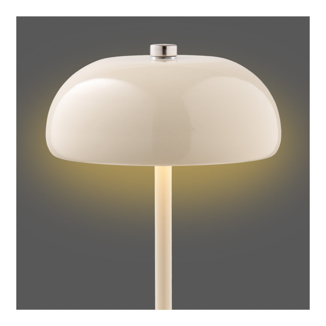 Margate Table Lamp - Table lamp, rechargeable, metal, beige ø13 cm