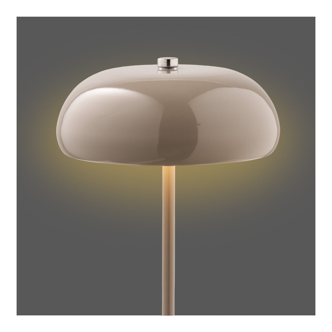 Margate Table Lamp - Table lamp, rechargeable, metal, taupe ø16 cm