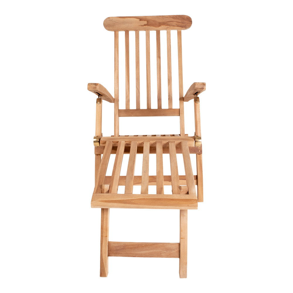 Arrecife Deck Chair - Deck Chair with adjustable back, teak, natural