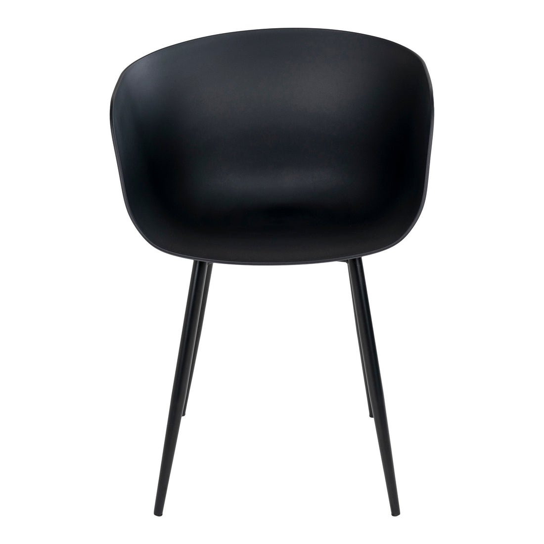 Roda Dining Chair - Dining Chair, black with black legs (set of 2)