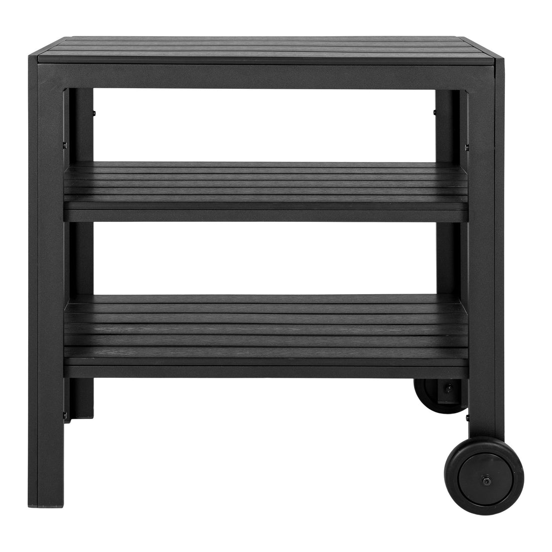 Taormina Tea Trolly - Tea trolly, aluminium/nonwood, black, 3 shelves
