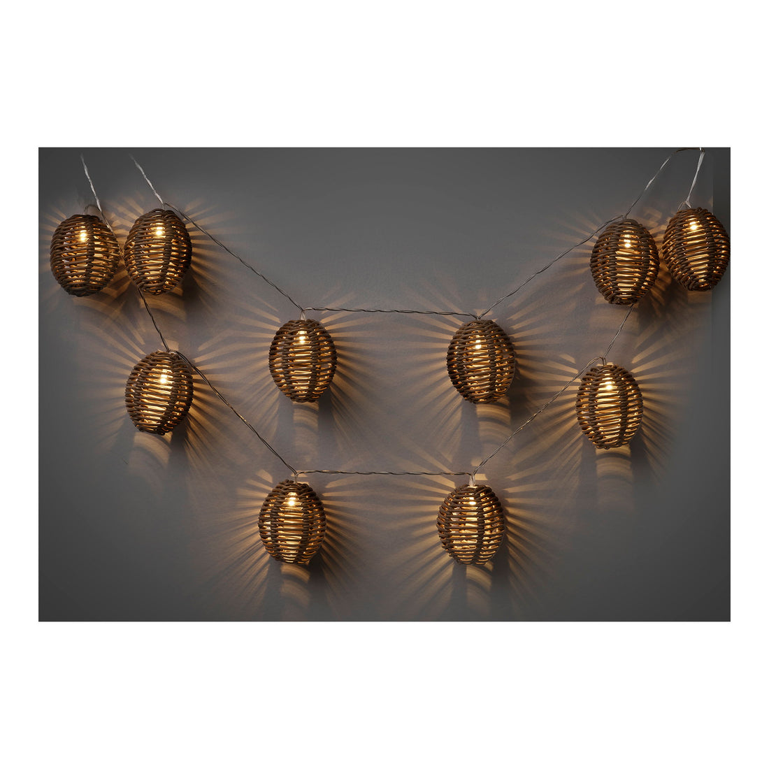 Carlisle LED String Light - String light, polyrattan/metal, nature/black