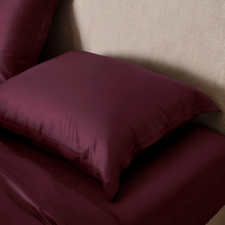 Eco Bamboe Sateen Hoeslaken Bordeaux