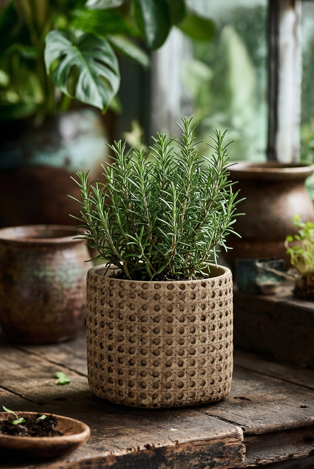 The RattanRock Planter - Natural - M