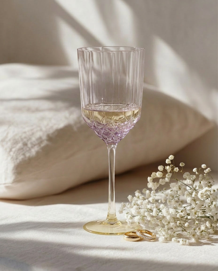 The Pink Blush Wine Glass - Pink
