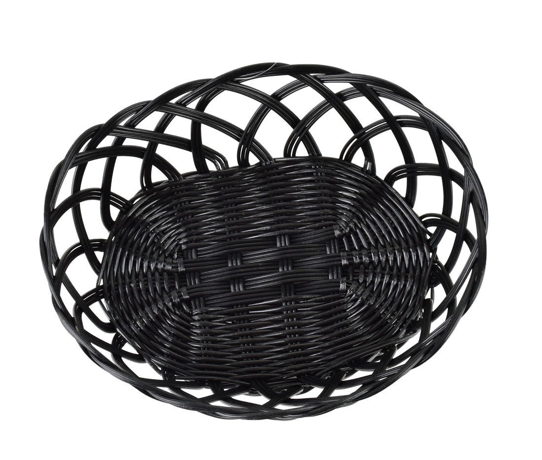 SINO Koszyk 26,5x20x9cm ażur czarny polirattan