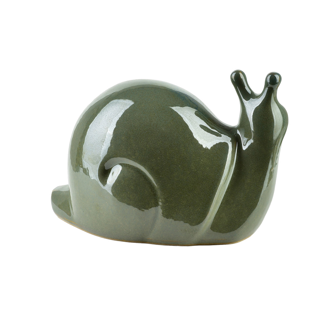 MAVE GREEN Figura ślimak ceramiczny 19x11x11 cm AW25