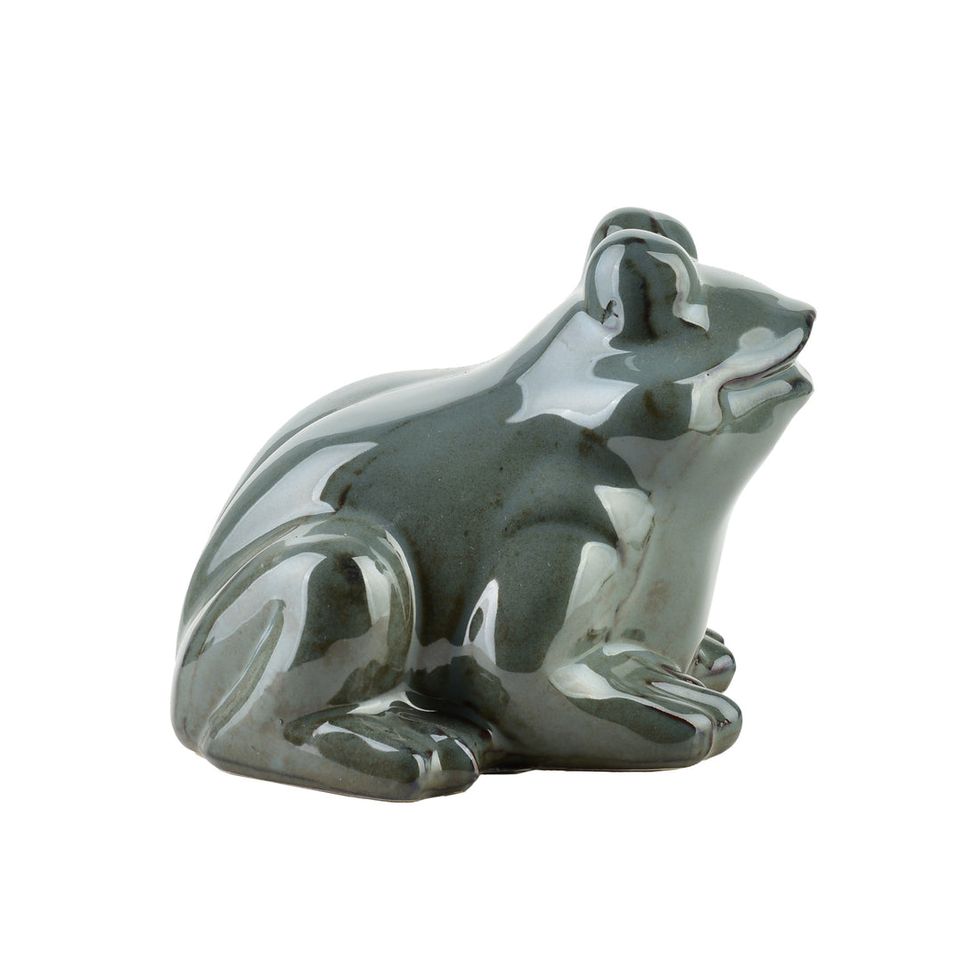 MAVE BLUE Figura żaba ceramiczna 16x15,5x13 cm