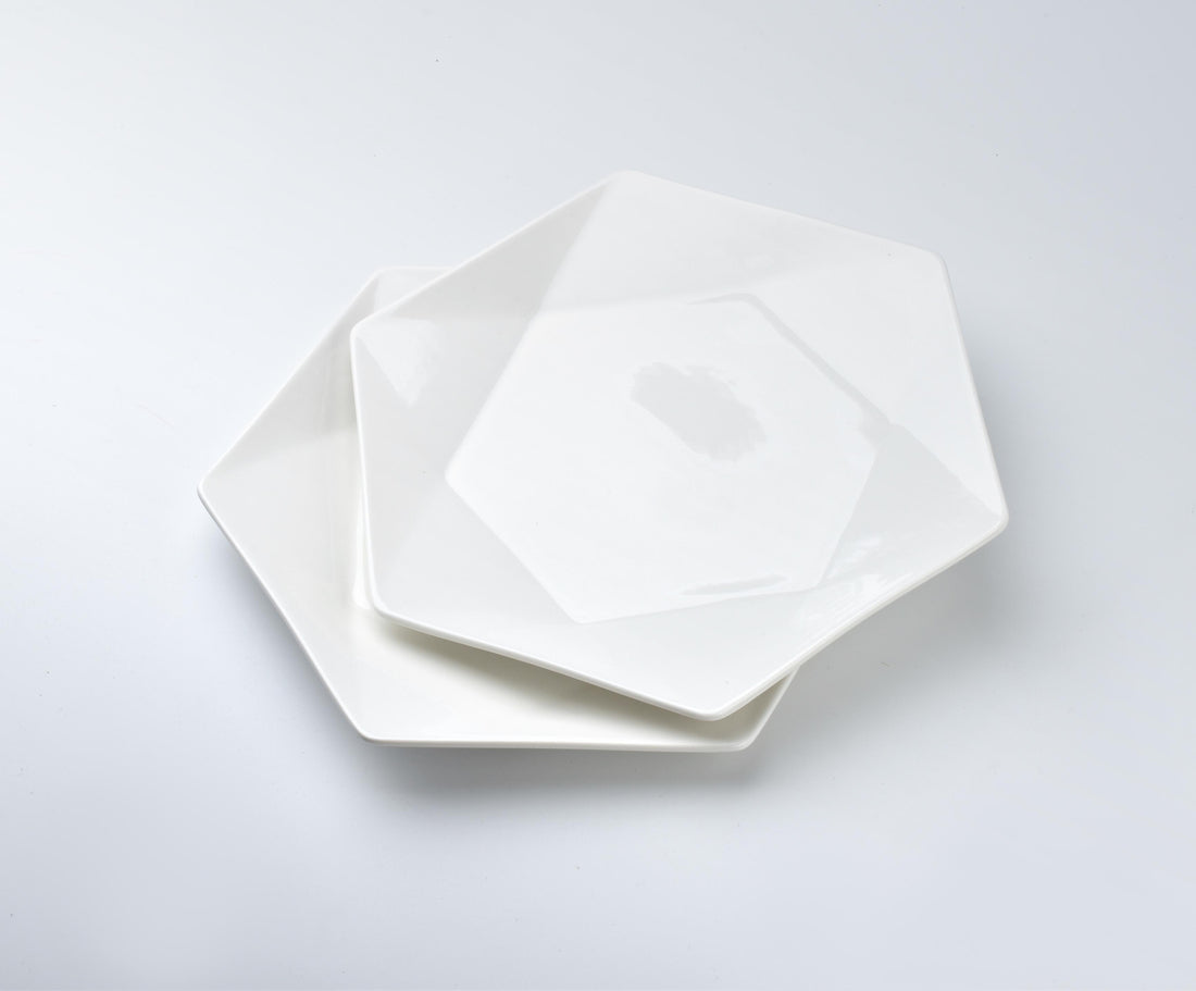 RALPH WHITE Komplet 2 talerzy deserowych 24,5x21x2 cm