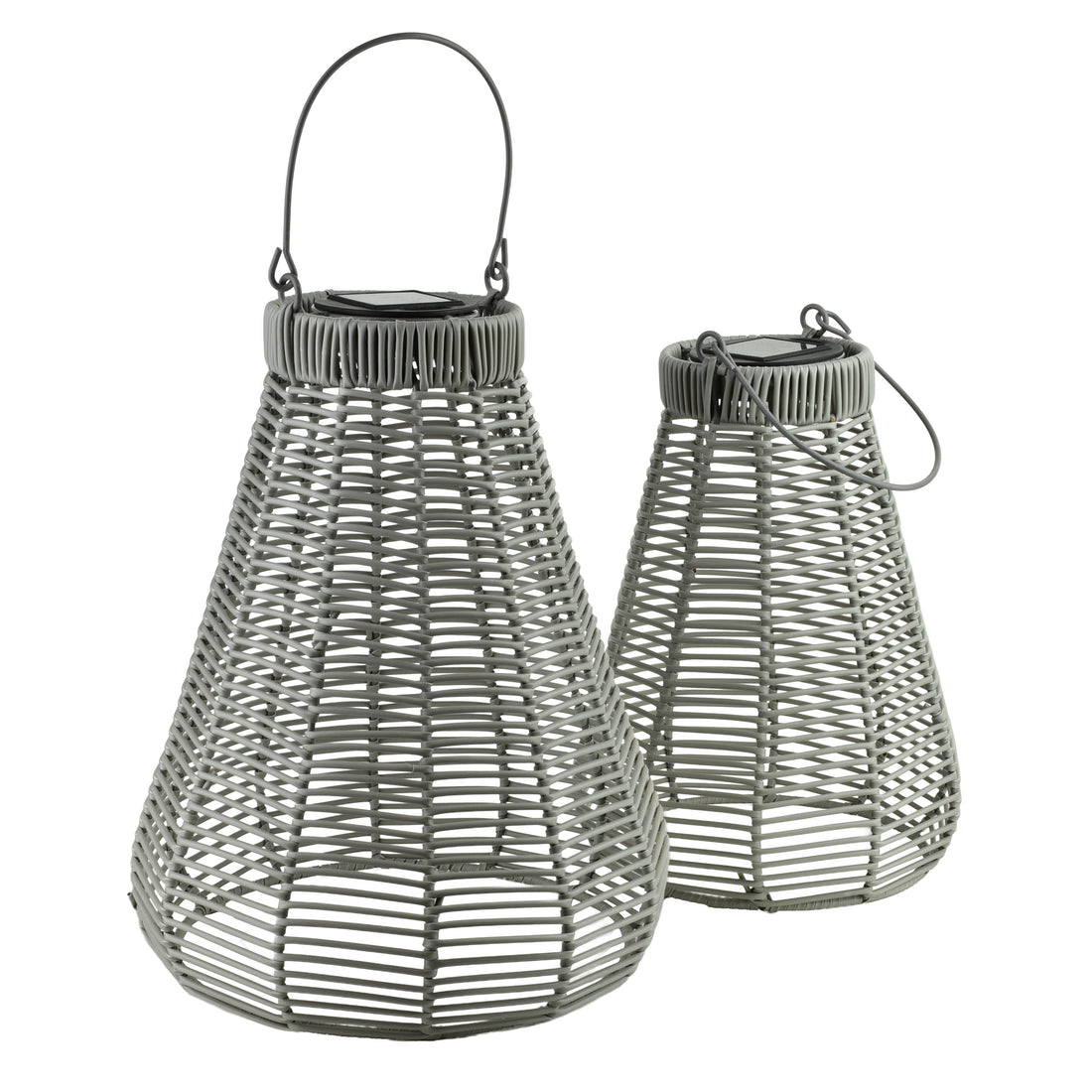 SOKKE GREY Lampion solarny 13x27x33/45cm