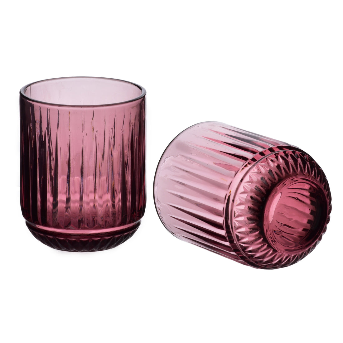 ELISE PURPLE Komplet 4 szklanek 260ml7,5x7,5x9,4 cm
