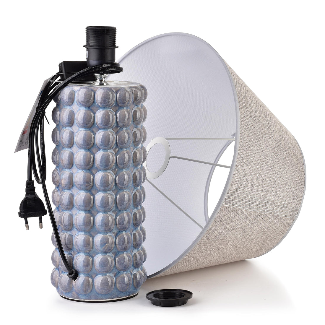 LETI GREY Lampa stołowa 11x11x50 cm
