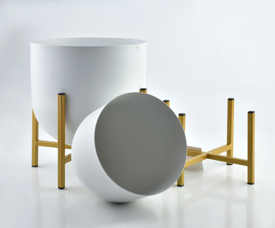 SWEN WHITE&GOLD Kpl. 2 osłonek24xh26cm/18.5xh21cm