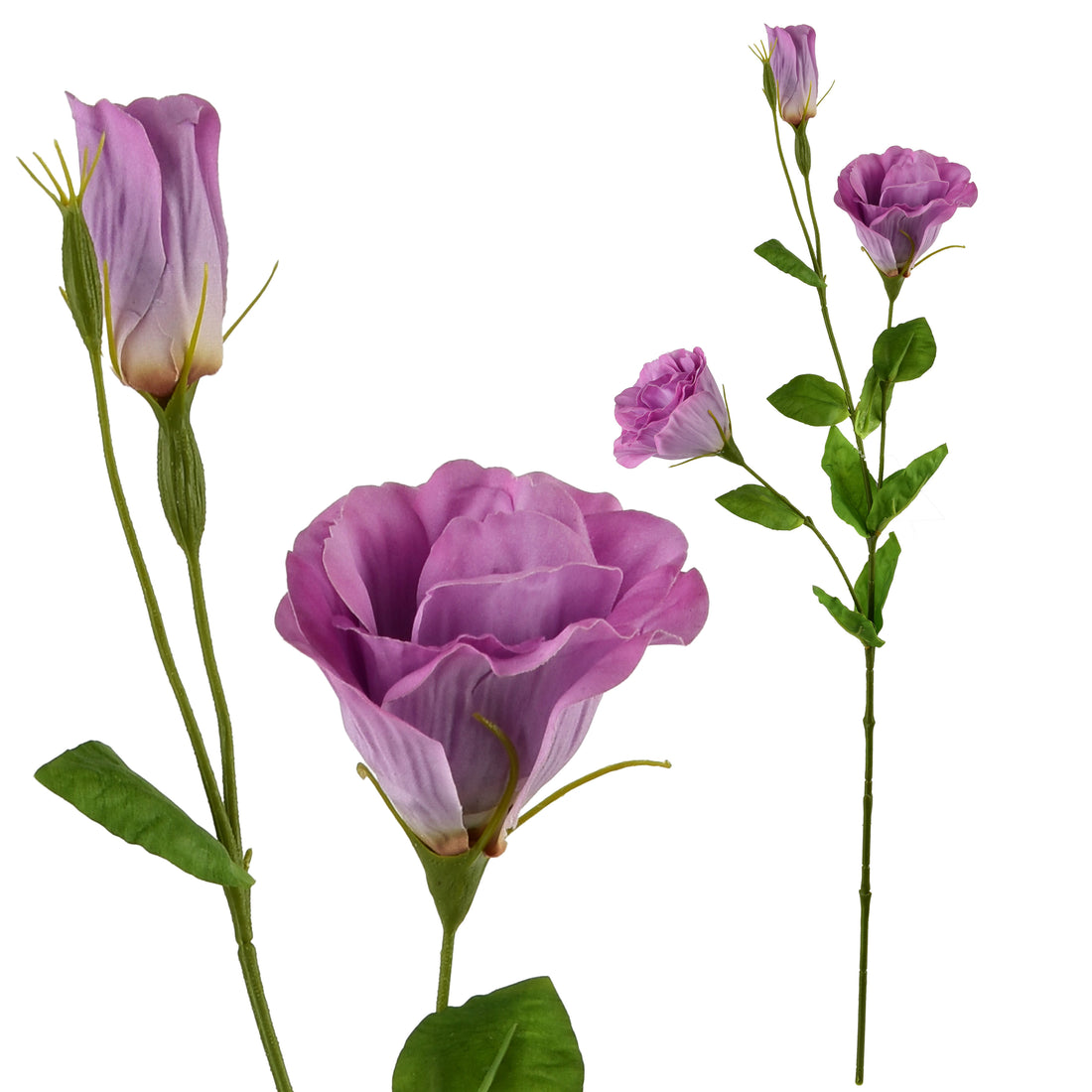 VIRIDIS Kwiat sztuczny Eustoma 70cm gumowany