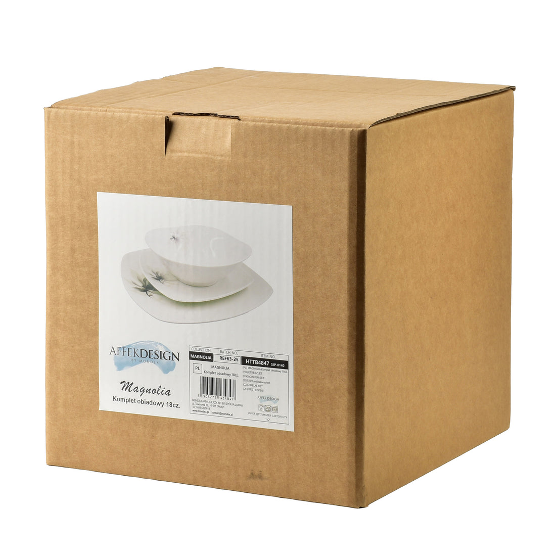 MAGNOLIA Komplet obiadowy 18części18cm/24cm/16cm 500ml miska