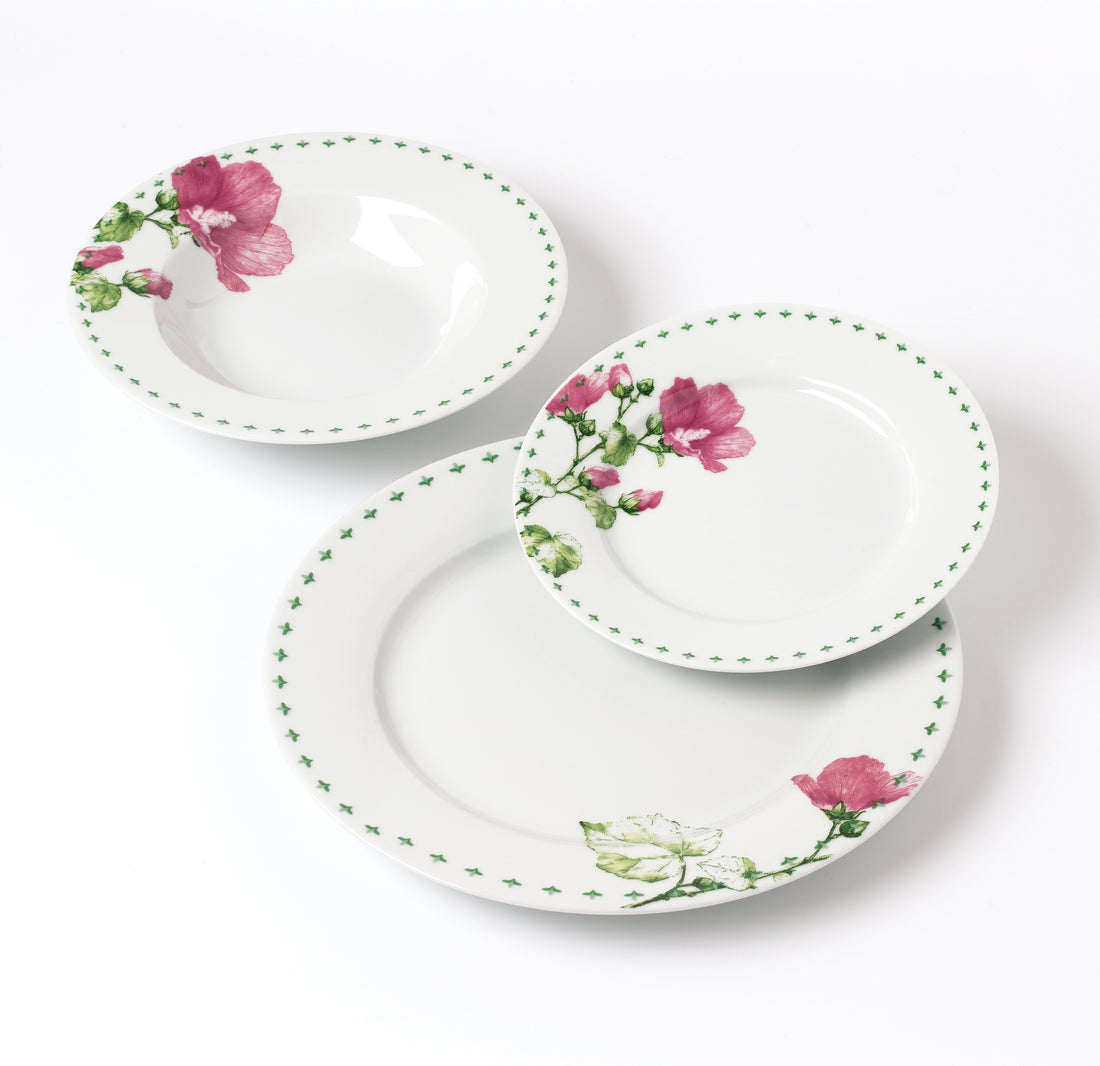 LEA MALLOW Komplet obiadowy 18 elementów 21,8cm/19,2/27cm talerz zupa 220ml