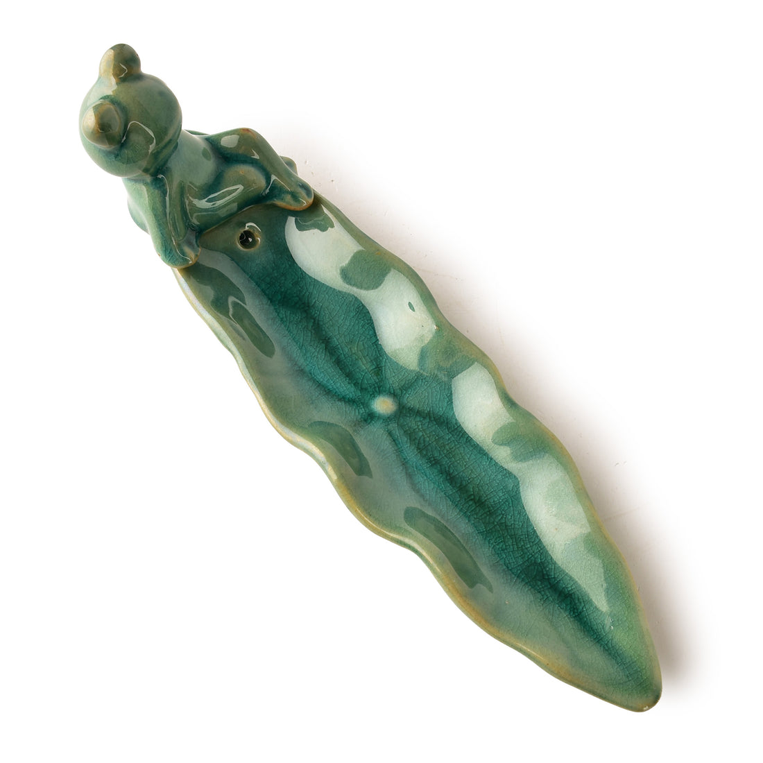 Podstawka na kadzidło 20x5,5x7,5cm żabka