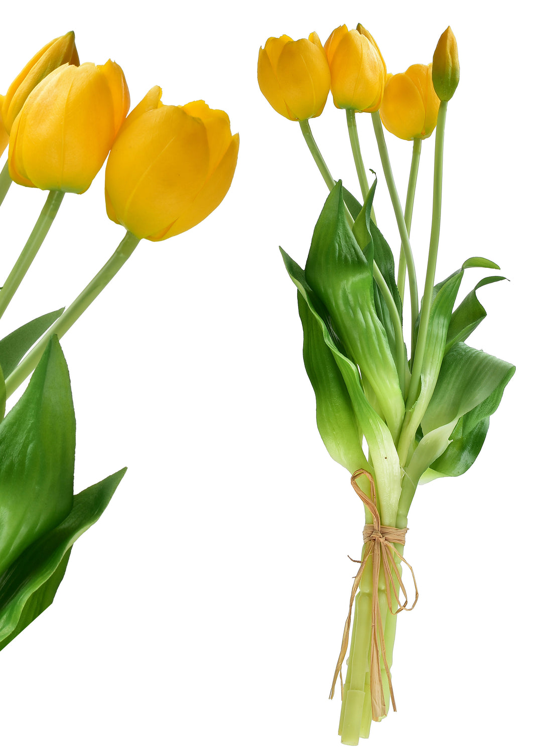 VIRIDIS Kwiat sztuczny Bukiet 5 Tulipanów żółte 40cm