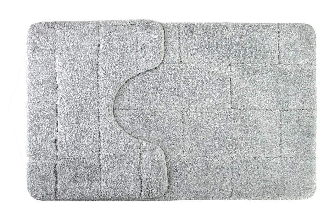 ZAC Komplet 2 Dywaników Łazienkowych 50x37cm 50x80cm jasny szary