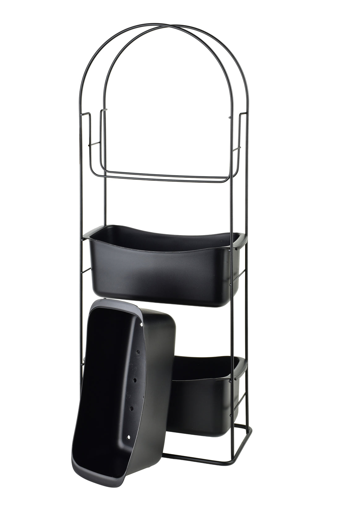 DEA BLACK Półka 3 poziomowa 27,5x13x73 cm