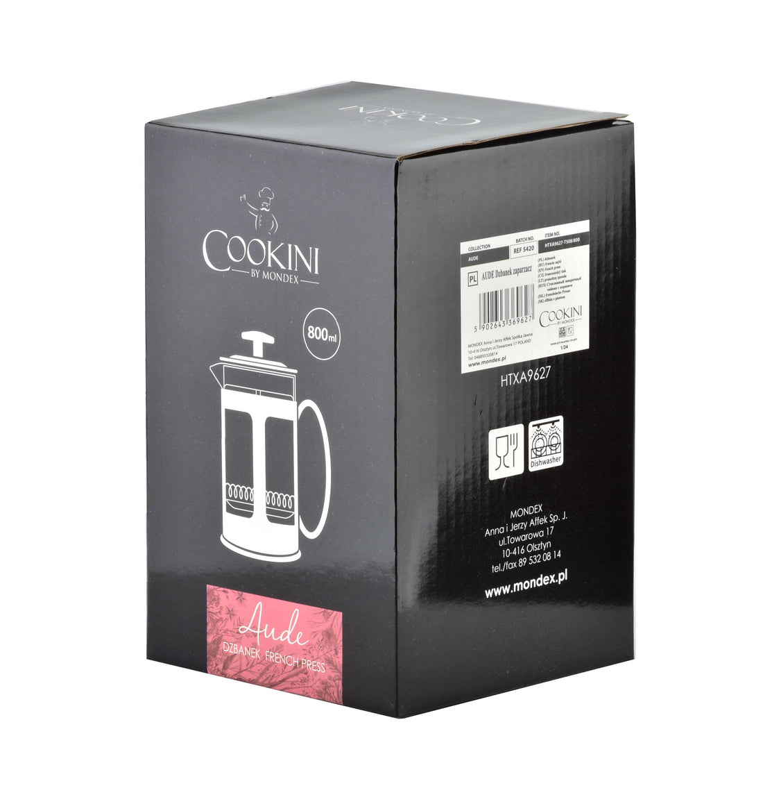 AUDE Dzbanek zaparzacz 800ml COOKINI 10x15x18,5 cm