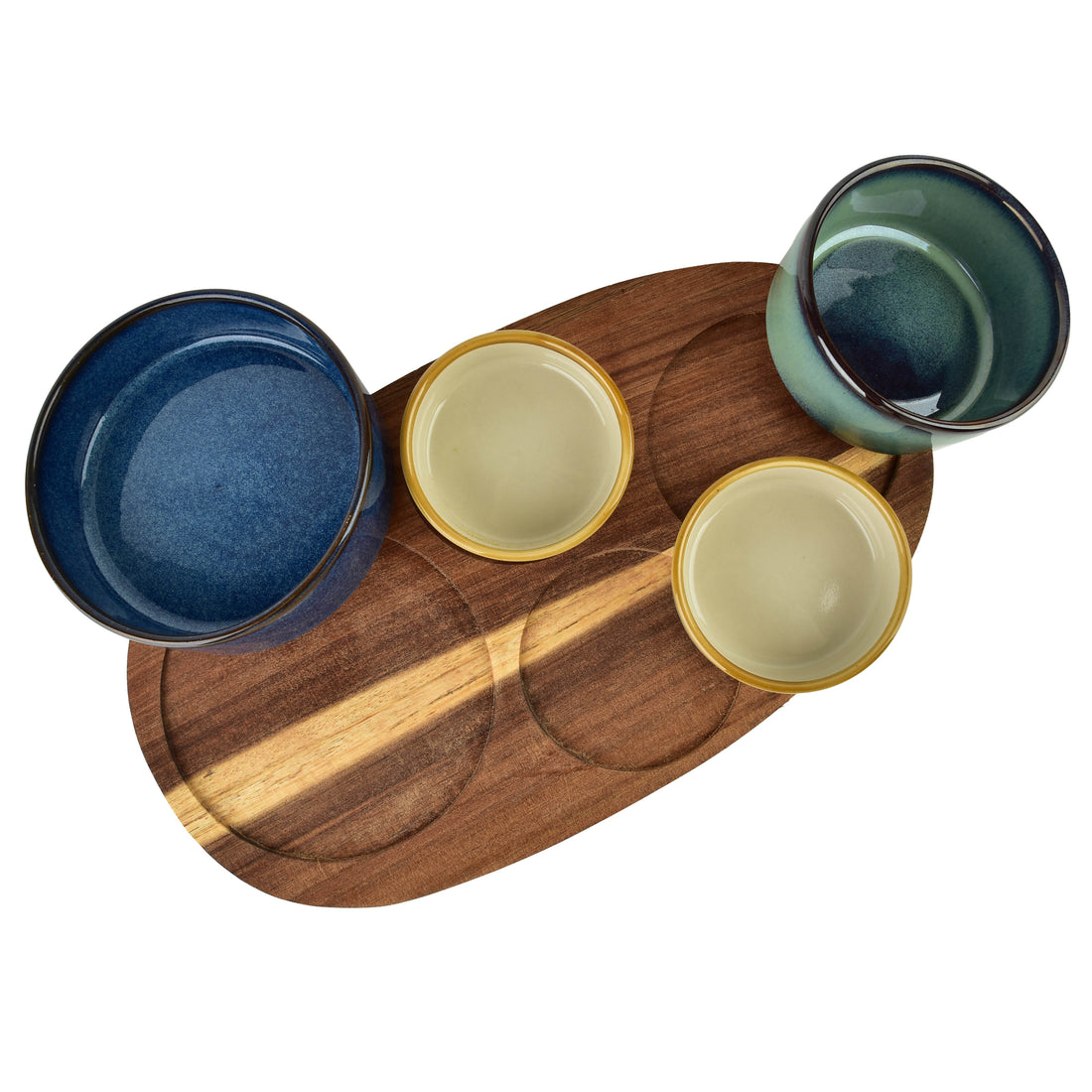 MODERN KITCHEN Deska z 4 miskami 11x3,58,5x42x/7x3,3cm (28x16x1,2cm) 160ml/120ml/80ml