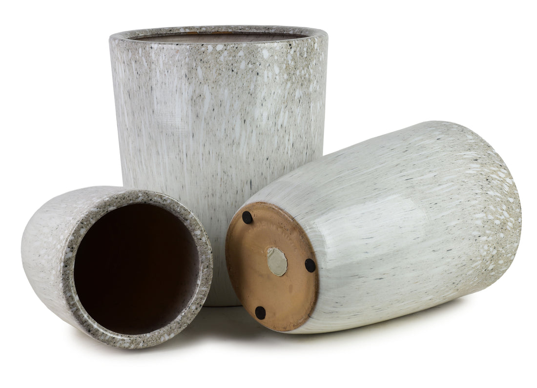 NEVA MARBLE Komplet 3 osłonek ceramicznych 37x37x45,5cm 30,5x30,5x42,5cm 24x24x40cm BIG