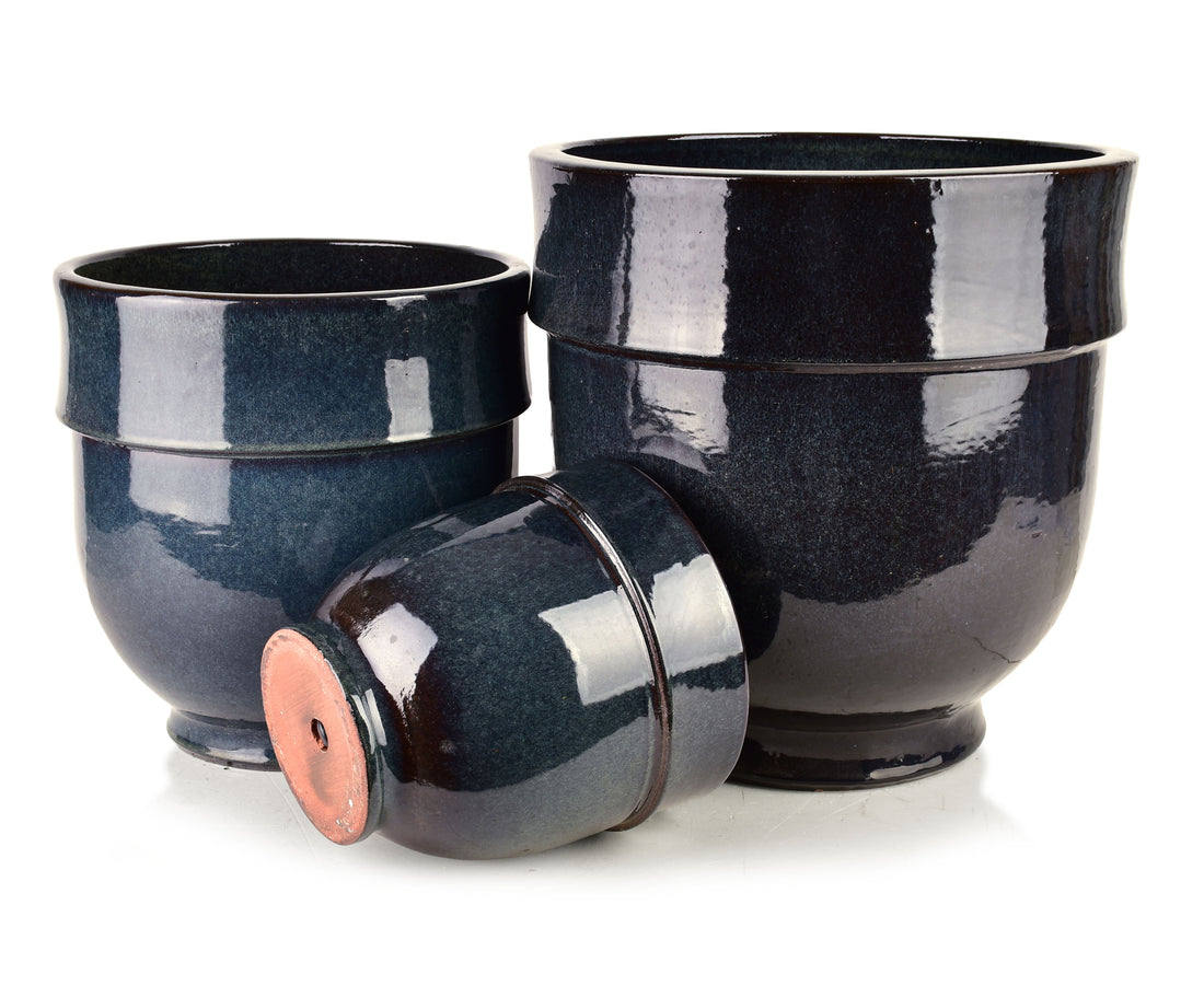 HEVRA Komplet 3 osłonek ceramicznych 43x43x44cm, 34x34x35cm, 24x24x25cm