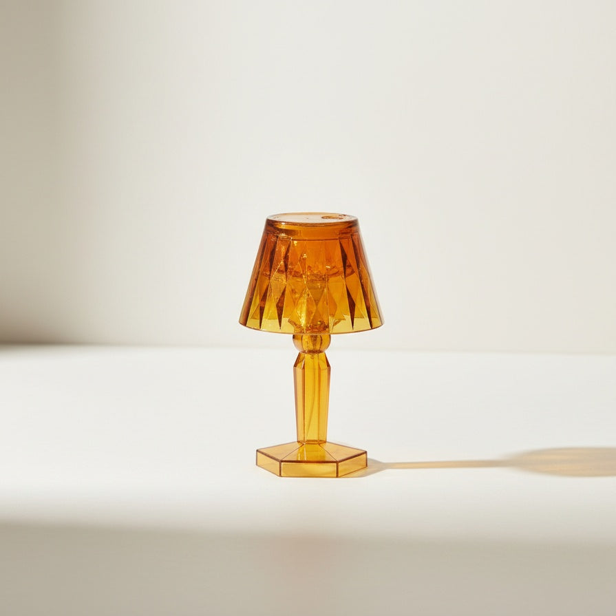 LAMPA MINI 11CM BURSZTYNOWAna baterie
