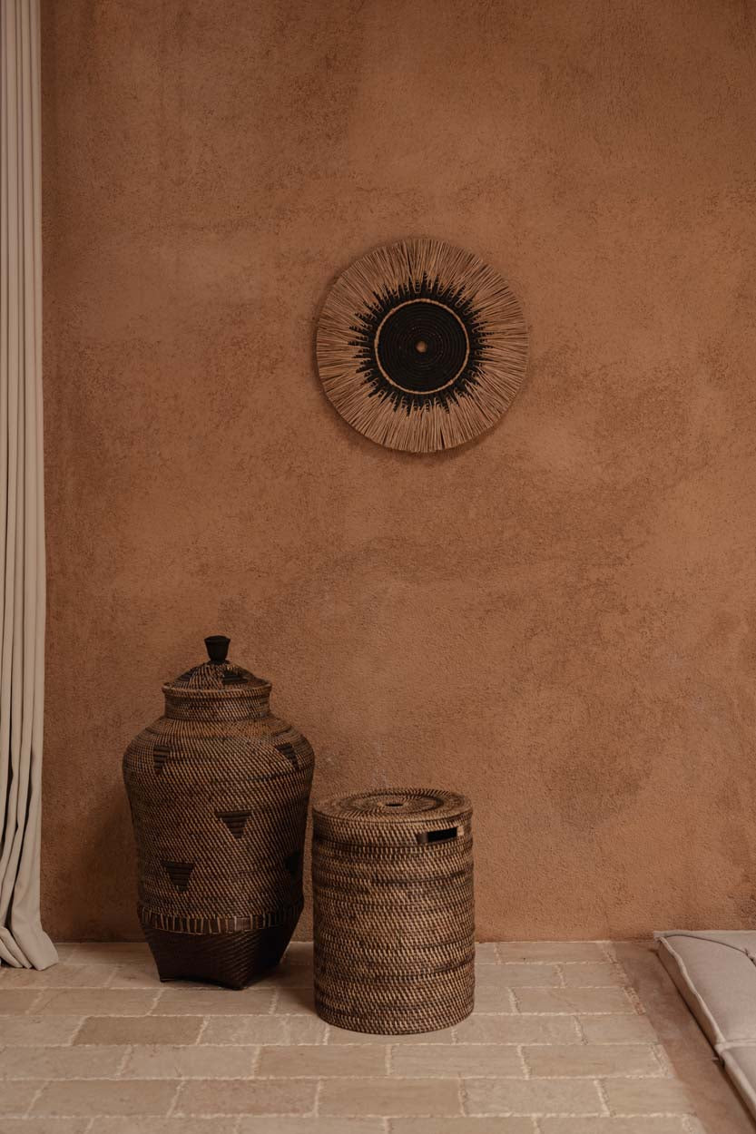 The Raffia Macramé Wall Deco - Black Natural