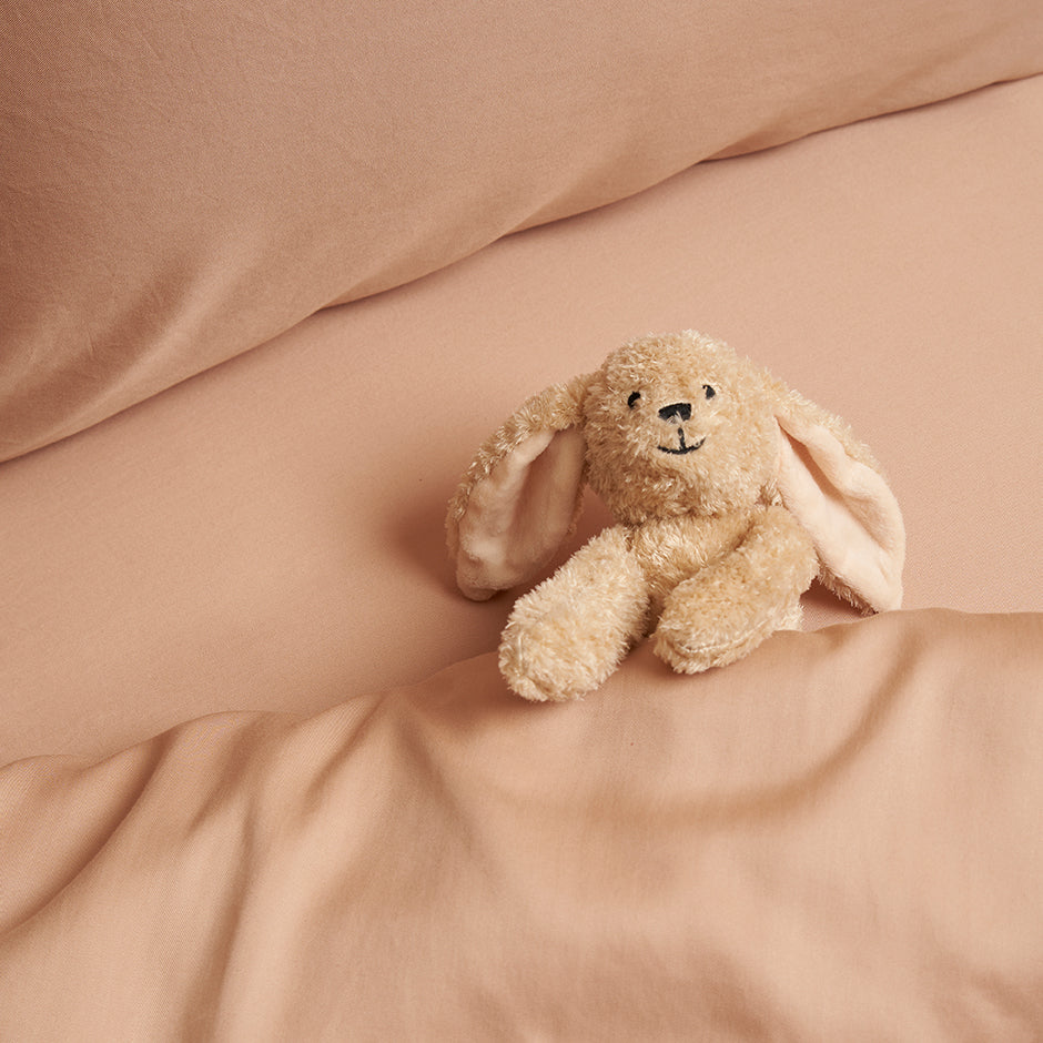 Coco & Cici - Tencel Twill Dekbedovertrek 100 x 135 cm - 1 Persoons Beddengoed - Kinderbeddengoed - Lyocell - Hypoallergeen & Extra Zacht - Peach