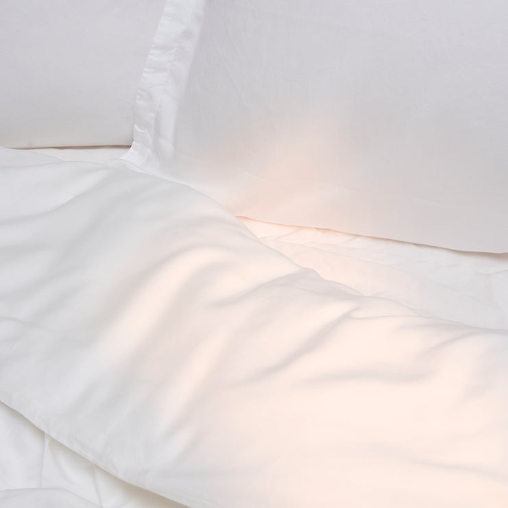 Coco & Cici - TENCEL Twill Kussensloop Wit - 1 kussensloop 50x75