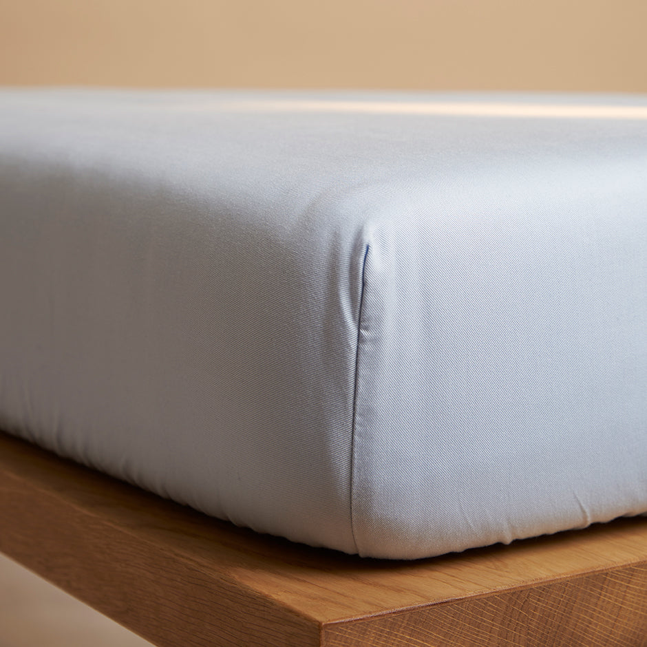 Coco & Cici - TENCEL - Twill Hoeslaken Licht Blauw - 180x210x30